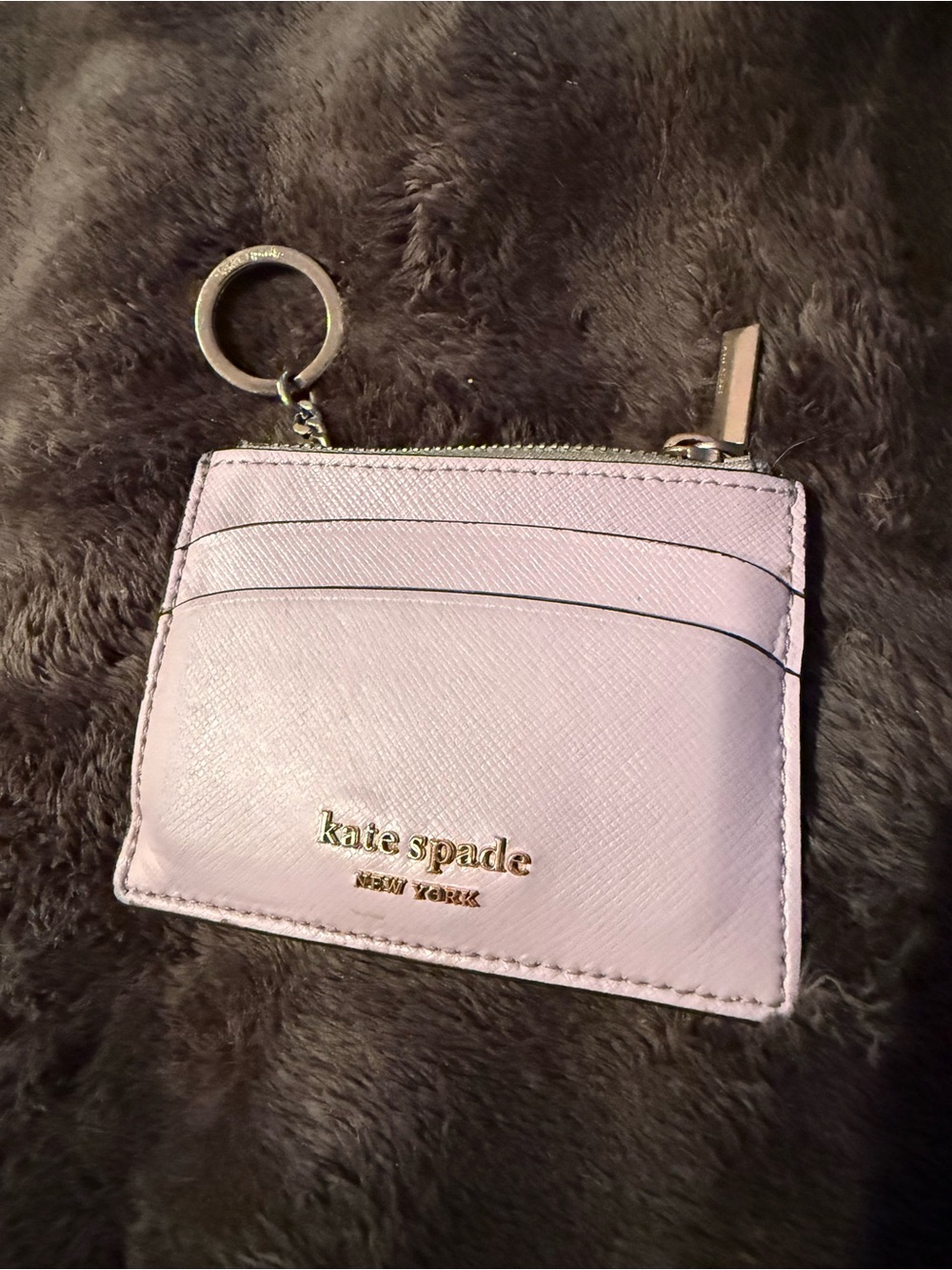 kate spade Lilac Card Holder with Gold Logo - Picture 4 of 6